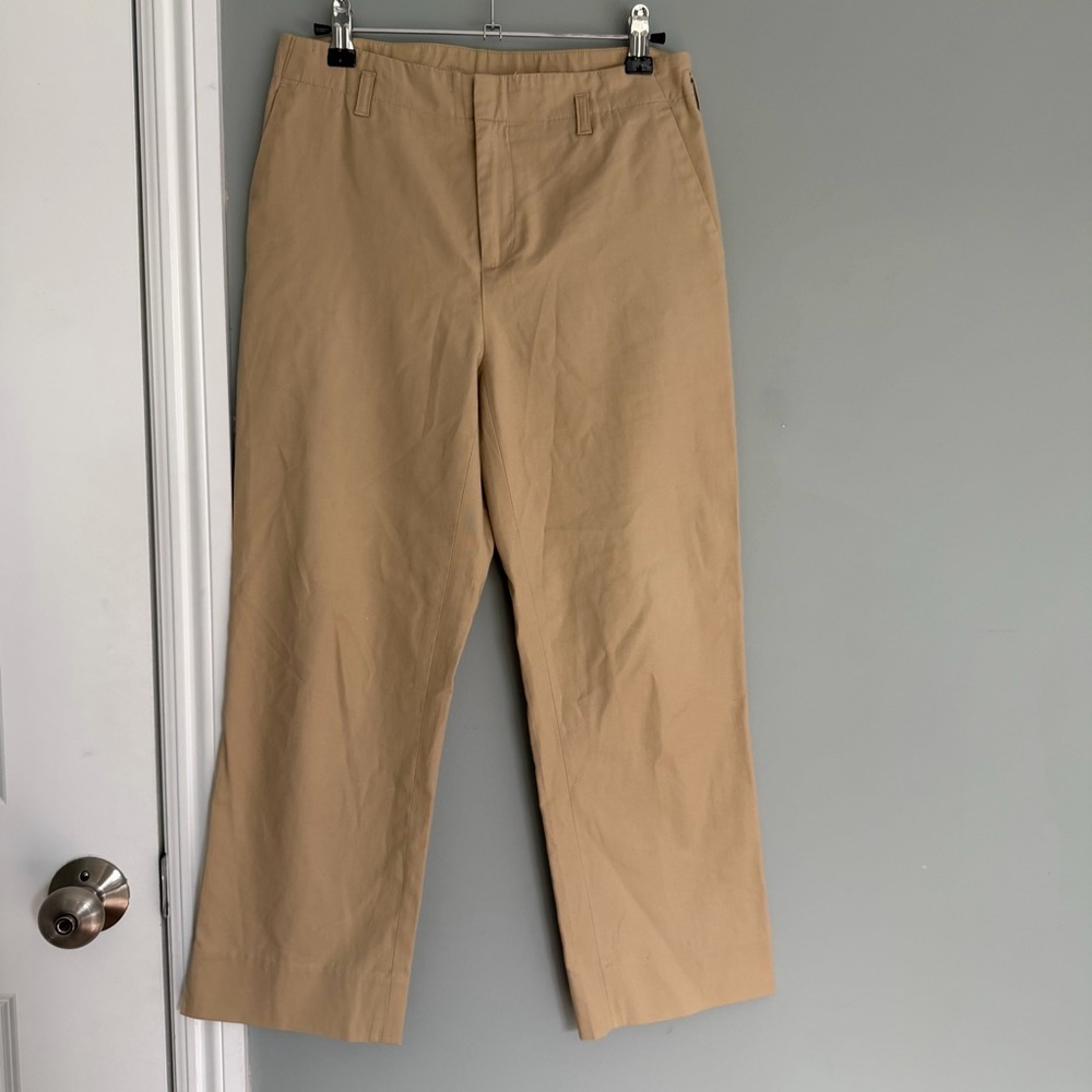 Vintage Ralph Lauren Khaki Chino Trouser Straight Leg Cropped Ankle Pant